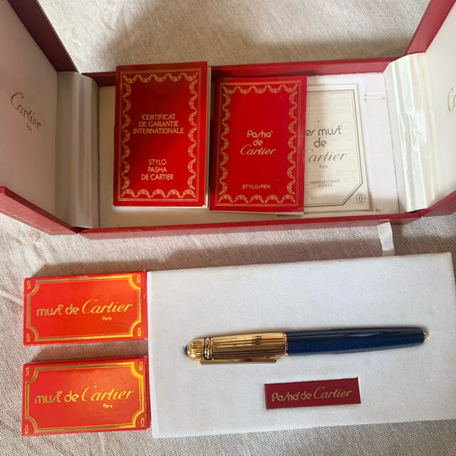 Cartier カルティエ 万年筆 ネイビー