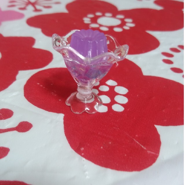 ミニチュアフード　涼やかでかわいぃゼリーカクテル ハンドメイドのおもちゃ(ミニチュア)の商品写真