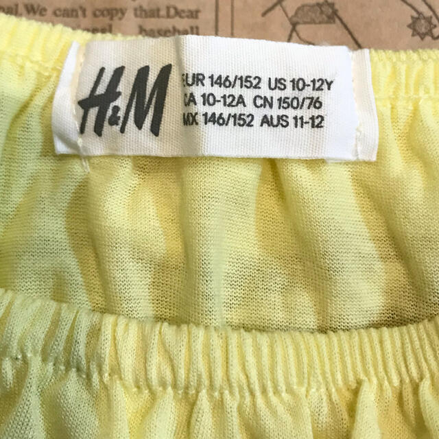 H&M(エイチアンドエム)のH&M 約140cm トップス2枚セット キッズ/ベビー/マタニティのキッズ服女の子用(90cm~)(Tシャツ/カットソー)の商品写真