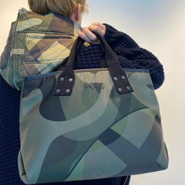 sacai KAWS Tote Medium BAG トートバッグ M camo 2