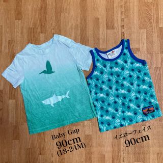 ベビーギャップ(babyGAP)のTシャツ＆タンクトップセット　90cm(Tシャツ/カットソー)