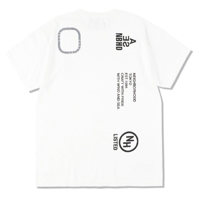 M NEIGHBORHOOD × WIND AND SEA tee White