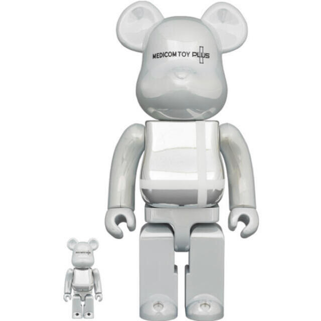 BE@RBRICK MEDICOM TOY PLUS WHITE CHROME