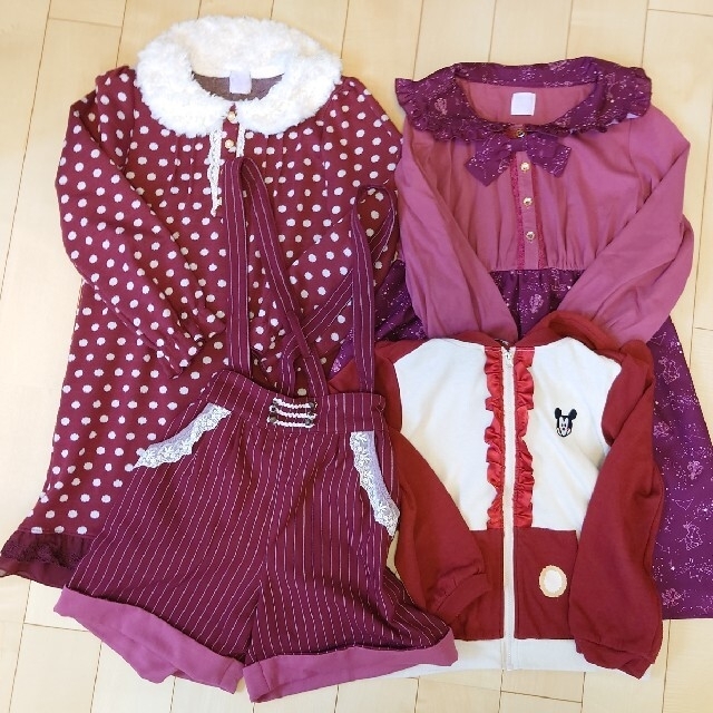 axes femme(アクシーズファム)のお値下げ☆axes femmekidsワンピース2枚セット キッズ/ベビー/マタニティのキッズ服女の子用(90cm~)(ワンピース)の商品写真