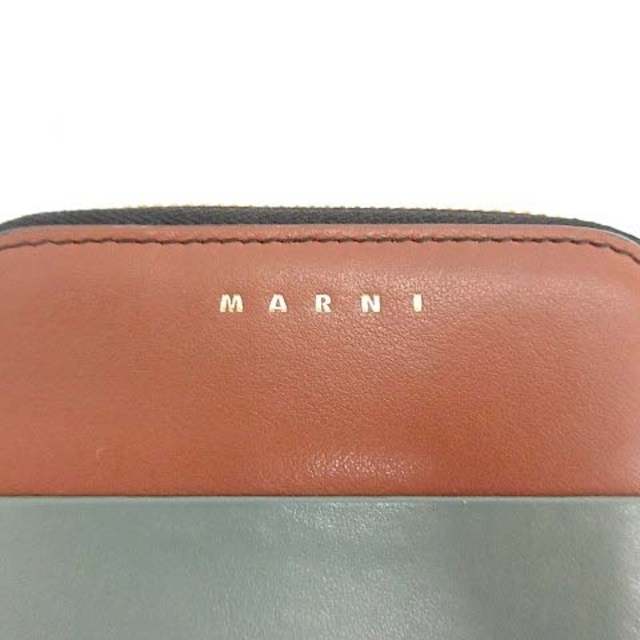 Marni(マルニ)のマルニ 財布 コンパクト財布 二つ折り 小銭入れ ラウンドジップ レザー 黒 茶 レディースのファッション小物(財布)の商品写真