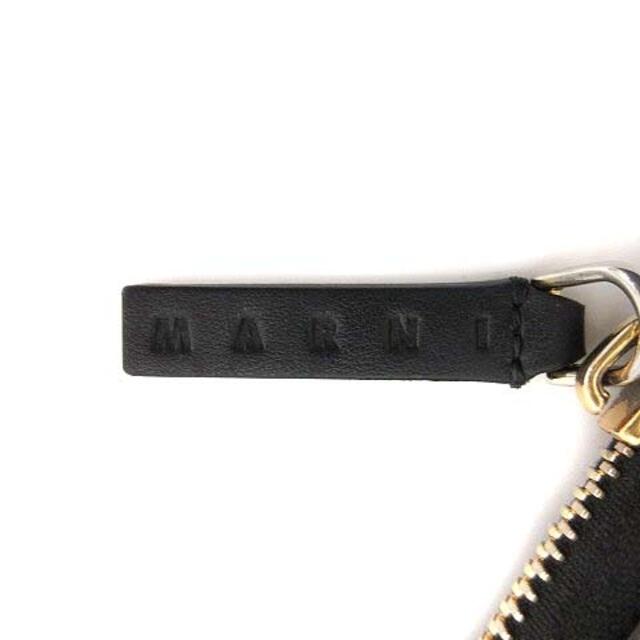 Marni(マルニ)のマルニ 財布 コンパクト財布 二つ折り 小銭入れ ラウンドジップ レザー 黒 茶 レディースのファッション小物(財布)の商品写真