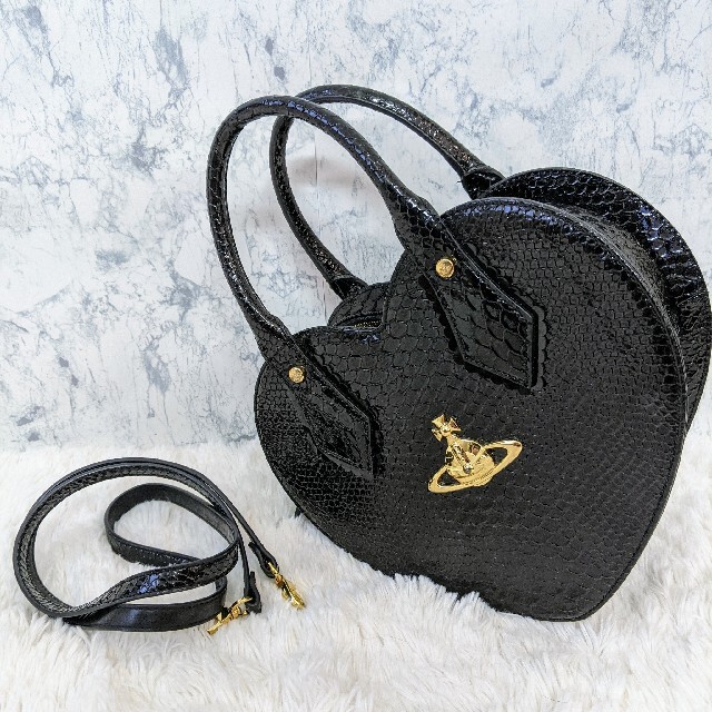 【新品未使用】Vivienne Westwood クロコ ハート バッグ　①