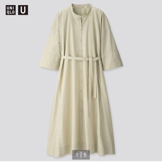 ユニクロ(UNIQLO)のUNIQLO U シャツワンピース(ロングワンピース/マキシワンピース)