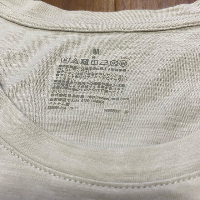 MUJI (無印良品)(ムジルシリョウヒン)のMUJI 無印良品 ライトグレーTシャツ M レディースのトップス(Tシャツ(半袖/袖なし))の商品写真