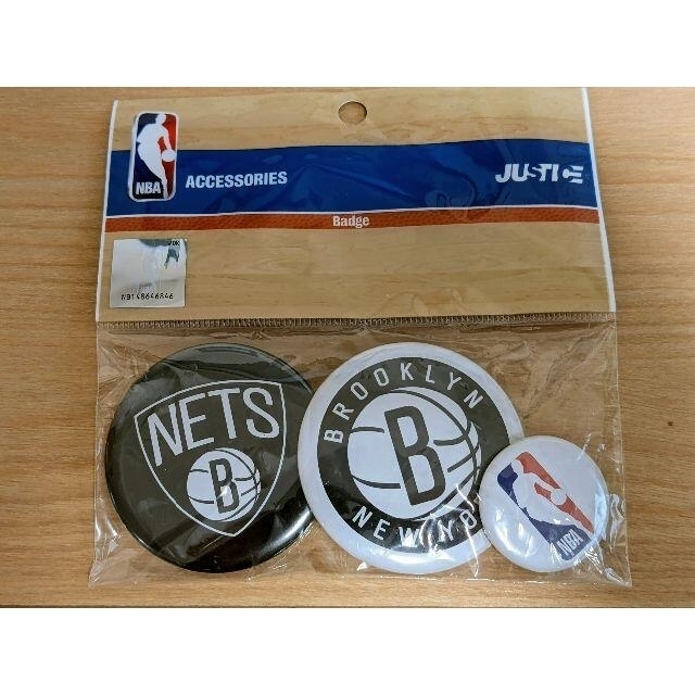 NBA ブルックリンネッツ 缶バッジ3個セット スポーツ/アウトドアのスポーツ/アウトドア その他(バスケットボール)の商品写真