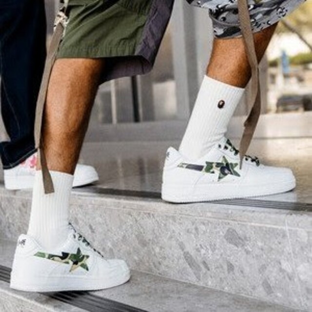 A BATHING APE(アベイシングエイプ)の【26.5】BAPE STA™ WHITE / ABC CAMO GREEN メンズの靴/シューズ(スニーカー)の商品写真