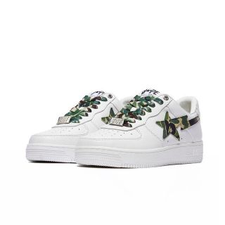 アベイシングエイプ(A BATHING APE)の【26.5】BAPE STA™ WHITE / ABC CAMO GREEN(スニーカー)