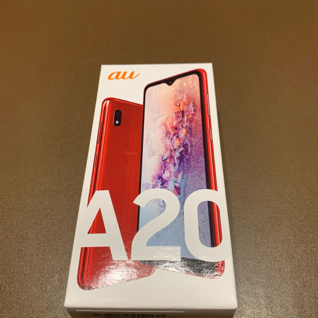 【送料込】Galaxy A20 レッド 32 GB au美品未使用