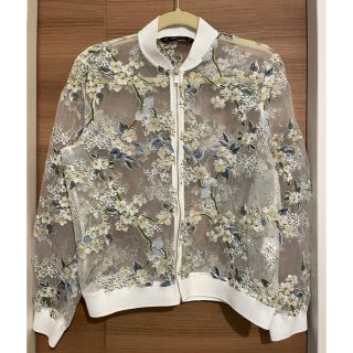 ザラ(ZARA)の花柄　シースルーブルゾン　ZARA(ブルゾン)