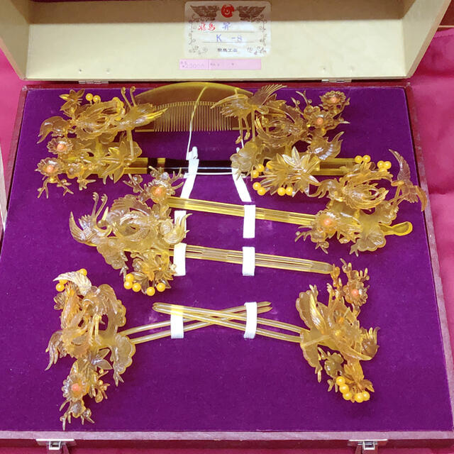 鼈甲風 花嫁かんざし 鶴-