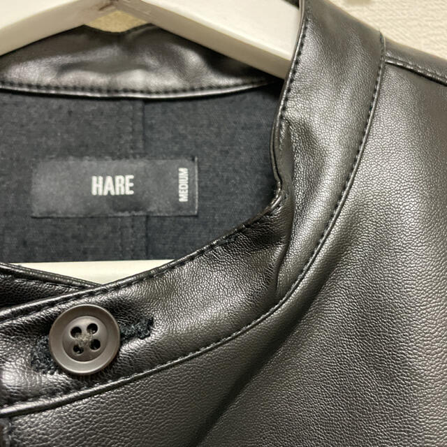 HARE(ハレ)のTR様専用　HARE レザースタンドカラーシャツ メンズのトップス(シャツ)の商品写真