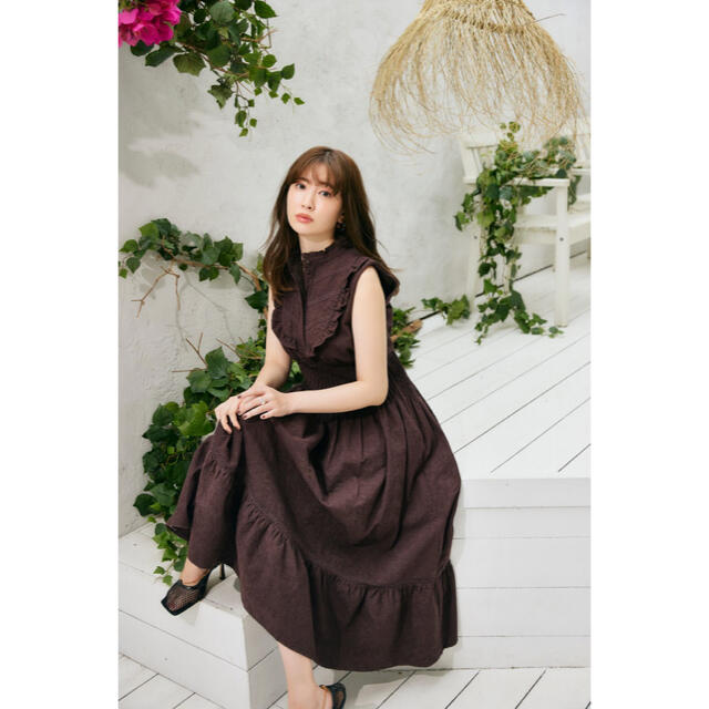 36800円 to lip LongDress Paisley her Lace Cotton mercuridesign.com