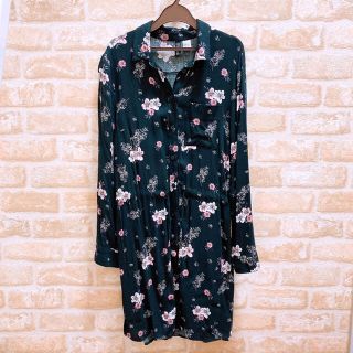 エイチアンドエム(H&M)の[H&M]  花柄 カーデガンワンピース(ひざ丈ワンピース)