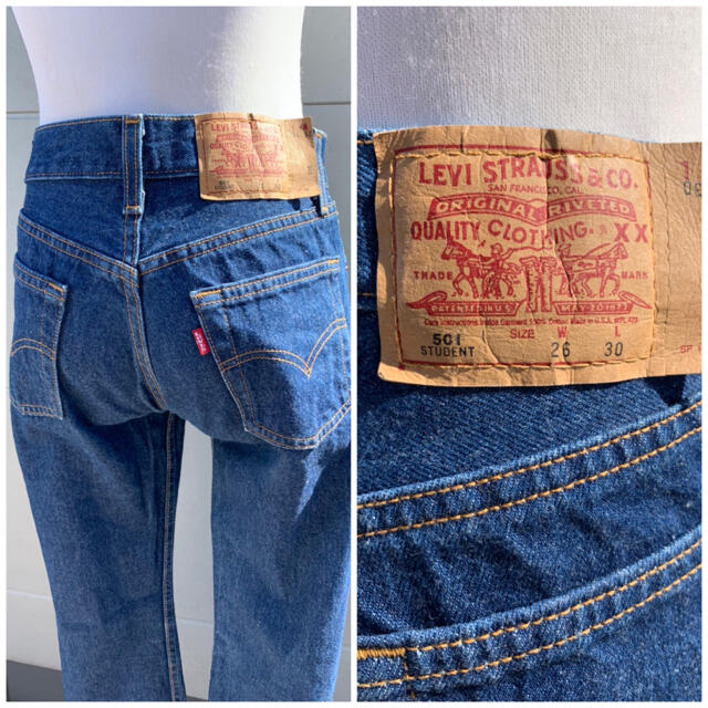 Levi's(リーバイス)のLevi's 501 STUDENT  USA製　ハイウエストレディースデニム レディースのパンツ(デニム/ジーンズ)の商品写真