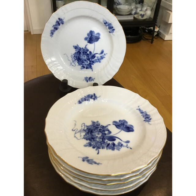 ROYAL COPENHAGEN - ブルーフラワー カーブ20cmプレート 6枚フルセット