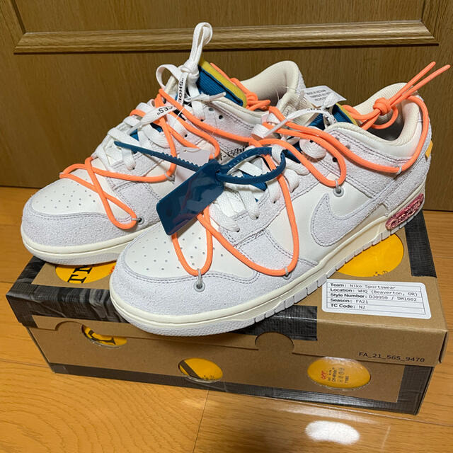 OFF-WHITE × NIKE DUNK LOW 1 OF 50 "19"メンズ
