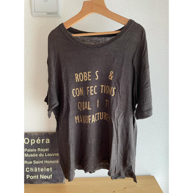 robes&confections リネンTシャツ ゴールド文字 3