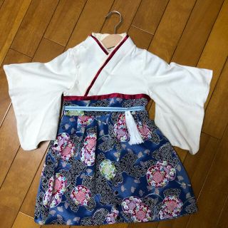 sweet mammy 袴ロンパース　80美品　オーガニックコットン(和服/着物)