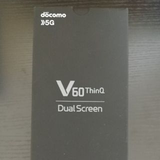 エルジーエレクトロニクス(LG Electronics)の新品未使用品　LG V60 L-51A SIMロック解除済BLACK 黒(スマートフォン本体)