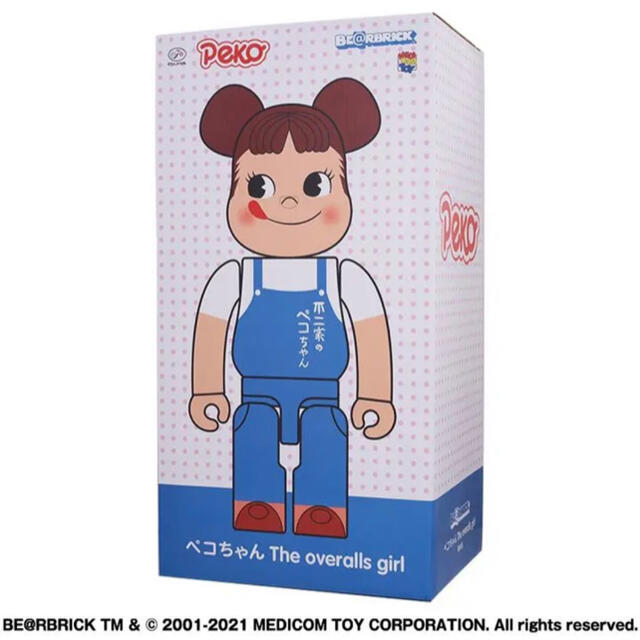 MEDICOM TOY(メディコムトイ)のBE＠RBRICK ペコちゃん The overalls girl 1000％ エンタメ/ホビーのおもちゃ/ぬいぐるみ(キャラクターグッズ)の商品写真