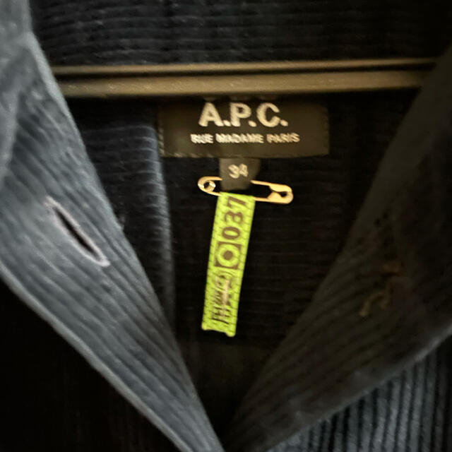 A.P.C(アーペーセー)のA.P.C. コットンコーデュロイワンピース　ROBE AGNES H16 美品 レディースのワンピース(ひざ丈ワンピース)の商品写真