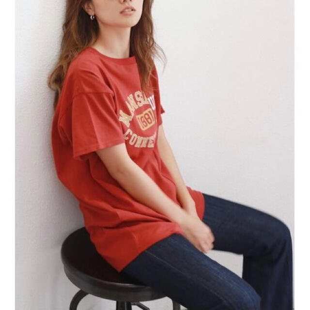 Ungrid(アングリッド)のUngrid リメイクビッグTee Tシャツ 切り替え 再構築 レディースのトップス(Tシャツ(半袖/袖なし))の商品写真