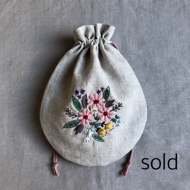 ハンドメイド♡めっちゃ小さい まるい巾着 スワッグ