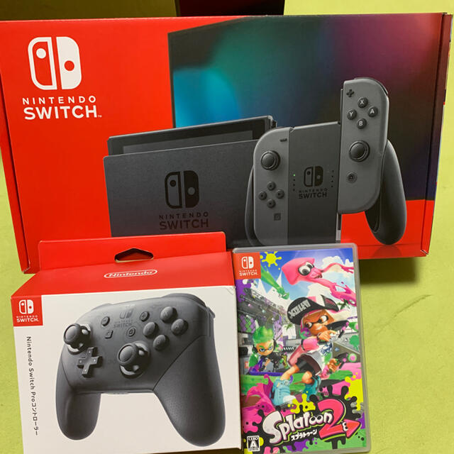 switchNintendo Switch、Proコン、splatoon2、3点セット