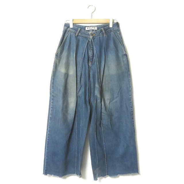 AALTO WIDE DENIM TROUSER FRONT PLEATS