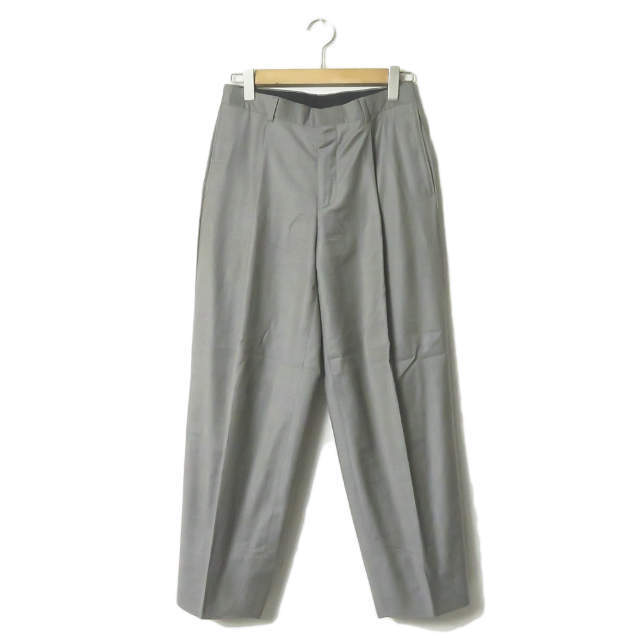 E.TAUTZ イートウツ イギリス製 PLEATED TROUSERS ウール1プリーツワイドトラウザーズ GKS-5636 30 グレー パンツ ボトムス【E.TAUTZ】