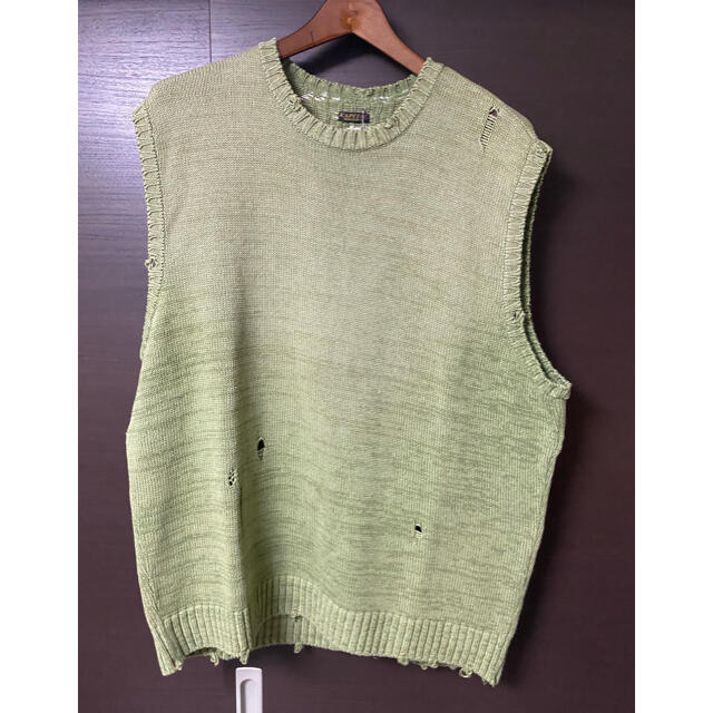【楽天スーパーセール】 KAPITAL vest bone knit cotton 5G Kapital - ベスト