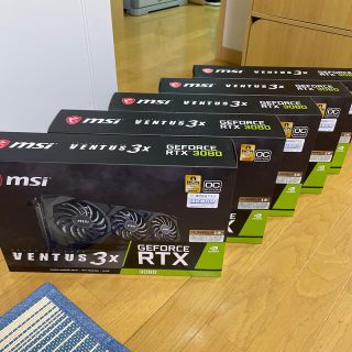 【新品・未開封】5個セット 非LHR RTX 3080 MSI VENTUS(PCパーツ)