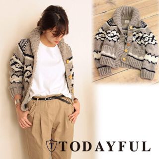 トゥデイフル(TODAYFUL)のTODAYFUL カウチンニット アングリッド(カーディガン)