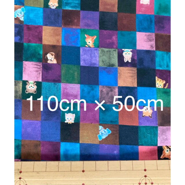 franche lippee(フランシュリッペ)のyukiemon ユキエモン　110cm ×50cm  ダークトーン　在庫限り ハンドメイドの素材/材料(生地/糸)の商品写真