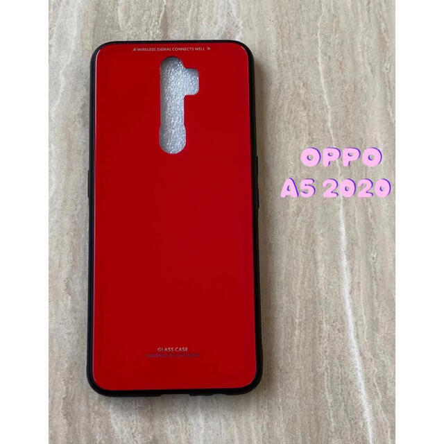 OPPO(オッポ)のシンプル&可愛い♪耐衝撃背面9Hガラスケース OPPO A5 2020 ブラック スマホ/家電/カメラのスマホアクセサリー(Androidケース)の商品写真