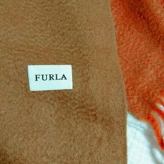 フルラ(Furla)の限定値下げ☆【ほぼ未使用】フルラ リバーシブル大判ストールキャメルオレンジ(マフラー/ショール)