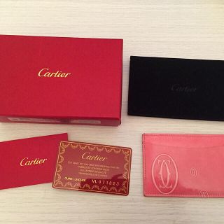 カルティエ(Cartier)の美品！カルティエ♡ピンクカードケース(名刺入れ/定期入れ)