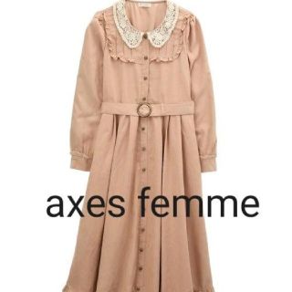 アクシーズファム(axes femme)のアクシーズファム　レース襟付ロングワンピース(ロングワンピース/マキシワンピース)