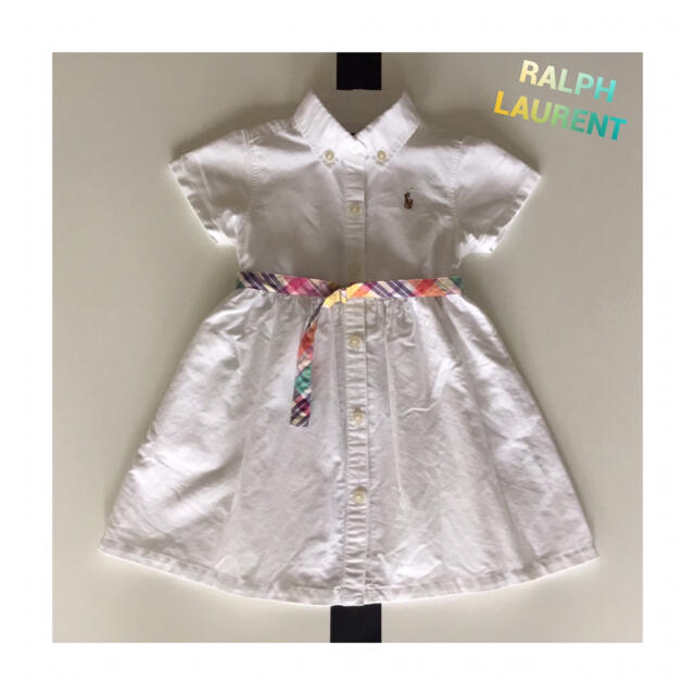 Ralph Lauren(ラルフローレン)のRALPH LAURENT⭐ワンピース 半袖 シャツワンピース  キッズ/ベビー/マタニティのキッズ服女の子用(90cm~)(ワンピース)の商品写真