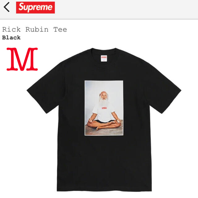 MカラーSupreme Rick Rudin Tee 黒 M シュプリーム