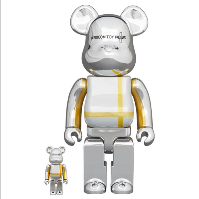 BE@RBRICK SILVER CHROME 100%&400%