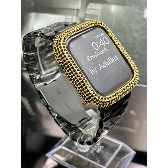 アップルウォッチ用カスタムベゼルダイヤカバーベルトセット316Lステンレス腕時計(デジタル)
