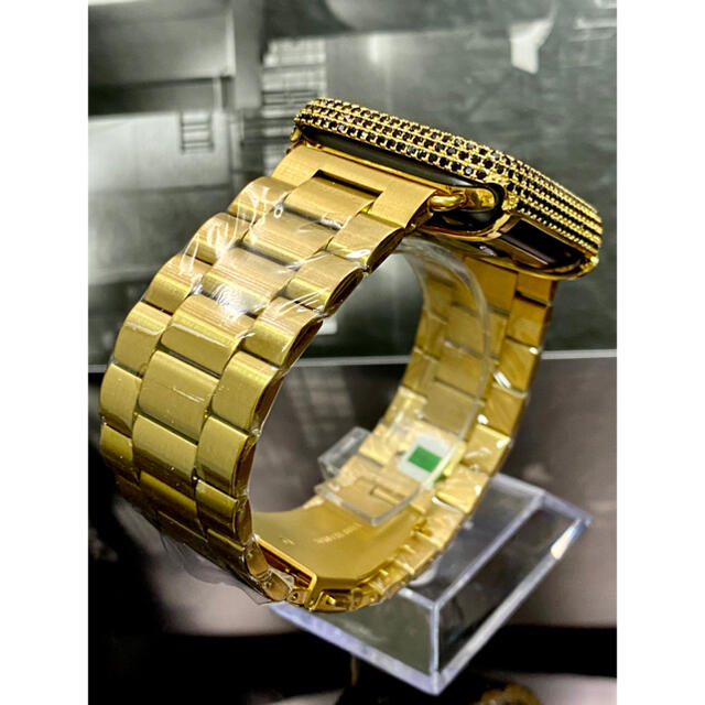 アップルウォッチ用カスタムベゼルダイヤカバーベルトセット316Lステンレス メンズの時計(腕時計(デジタル))の商品写真