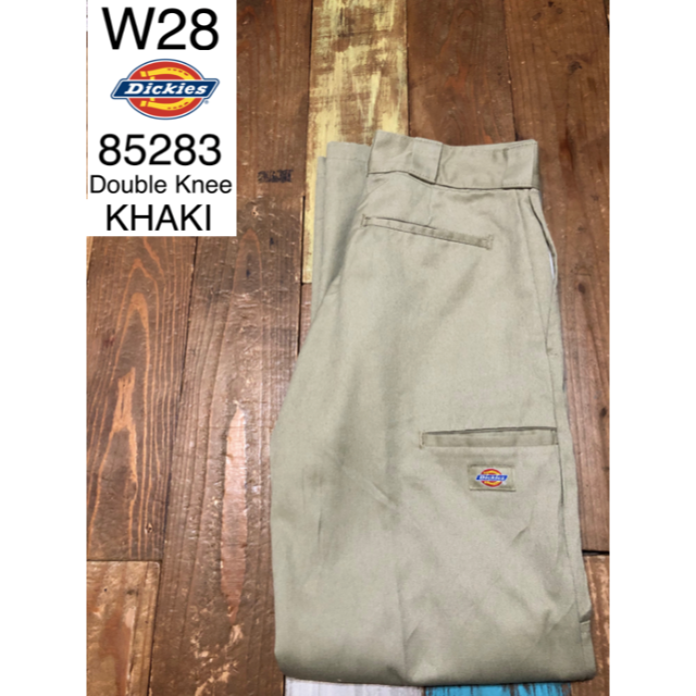 Dickies(ディッキーズ)の３１１２５　アメリカ輸入　ディッキーズ　USED ダブルニー　カーキ　W２８ メンズのパンツ(ワークパンツ/カーゴパンツ)の商品写真