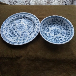 サンヨー(SANYO)のサンヨー　ブルーパラダイス、平皿、深皿(食器)